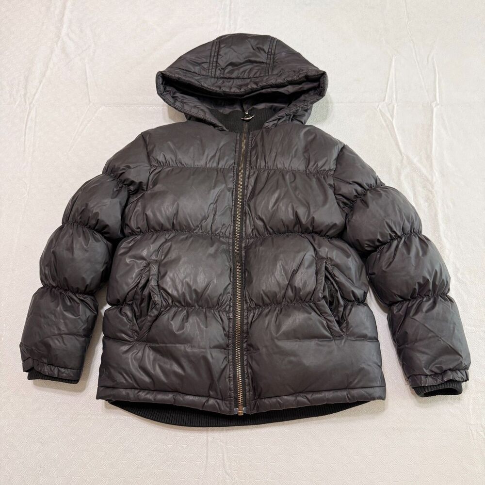 Appaman Toddler Black Down Filled Quilted Puffer Winter Coat Size 6